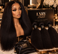 LXRY Kinky Straight Pre-Plucked Wig | 180% Density